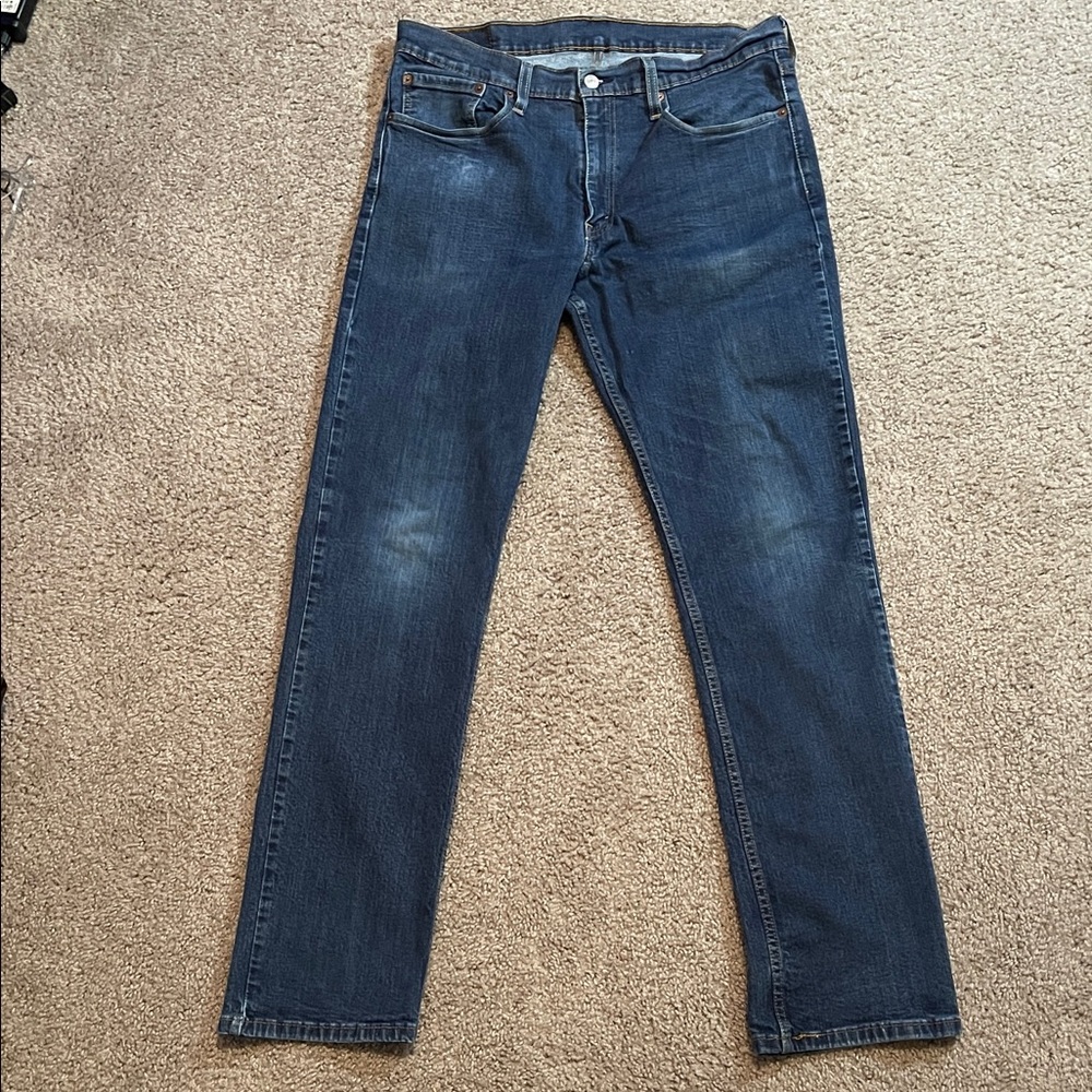 Levi's Men's Straight Fit Dark Blue Jeans